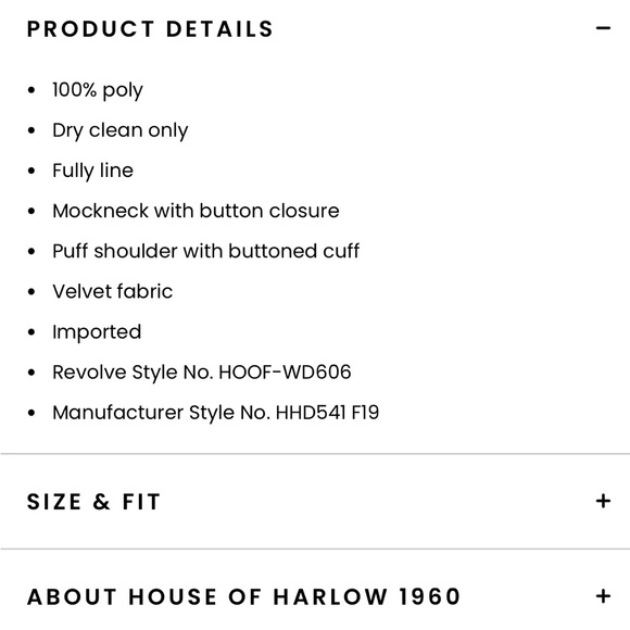 House of Harlow 1960 x Revolve Morana velvet one sleeve dress - Picture 6 of 8